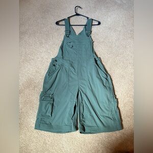 Women's Green Work overall shorts